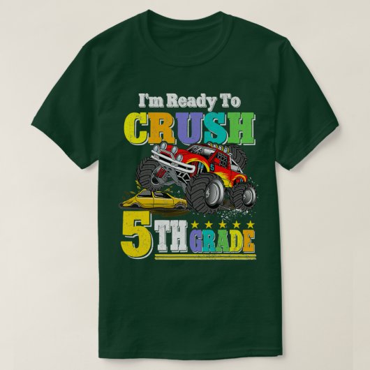 Terug naar school Im Klaar om de 5e Grade Monster  T-shirt (Design voorkant)