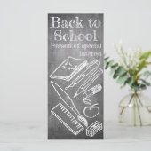 Terug naar School in chalkboardstijl (Staand voorkant)