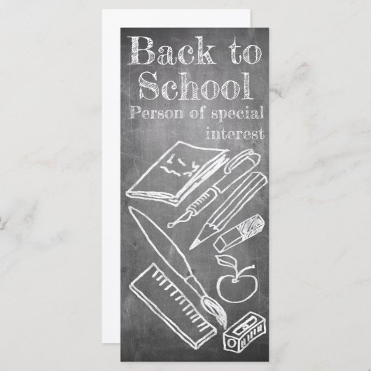 Terug naar School in chalkboardstijl (Voorkant / Achterkant)