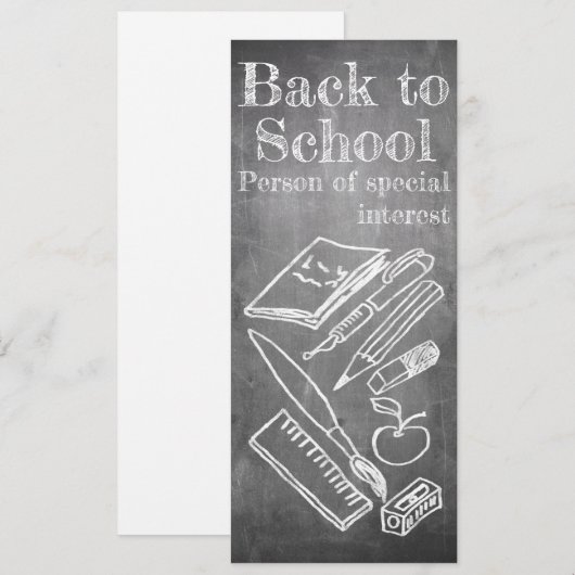 Terug naar School in chalkboardstijl (Voorkant / Achterkant)