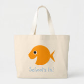 Terug naar school in Cute Goldfish Cartoon Art Grote Tote Bag (Voorkant)