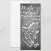 Terug naar school in krijtbord stijl (Voorkant / Achterkant)