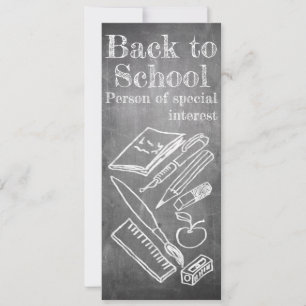 Terug naar school in krijtbord stijl