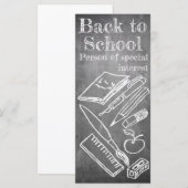 Terug naar school in krijtbordstijl (Voorkant / Achterkant)