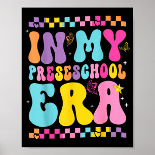 Terug naar school in mijn peutertijd vlinder meisj poster