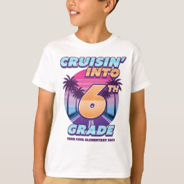 Terug naar school in stijl 6e leerjaar t-shirt