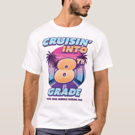 Terug naar school in stijl 8e klas (grotere maten) t-shirt