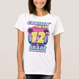 Terug naar school in stijl, eindexamenjaar meisje t-shirt