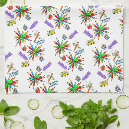 Terug naar school is Cool Kitchen Handdoek (Gevouwen)