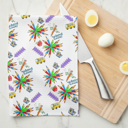 Terug naar school is Cool Kitchen Handdoek (Quarter Fold)