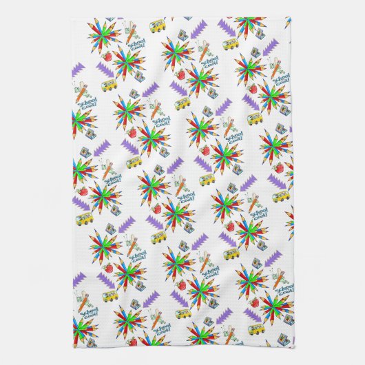 Terug naar school is Cool Kitchen Handdoek (Verticaal)