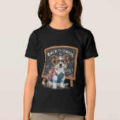 Terug naar school is cool. schattig hondendagontwe Tri-Blend shirt (Voorkant)