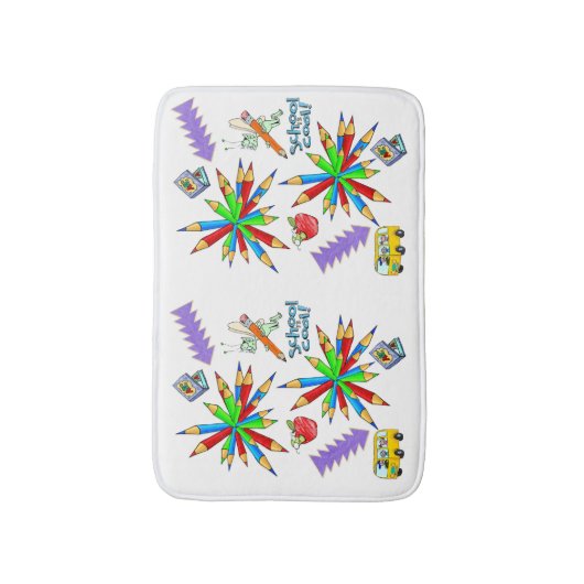 Terug naar school is Cool Shower Mat badkamer (Voorkant Verticaal)