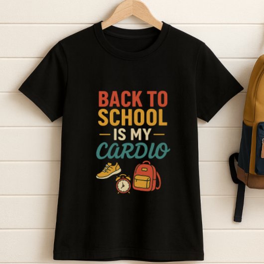Terug naar school is mijn cardio, grappige ochtend t-shirt