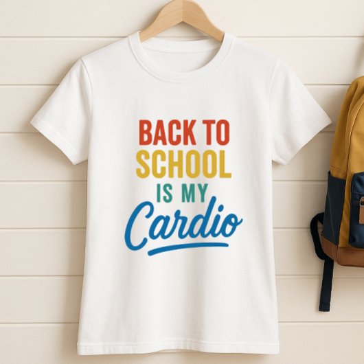 Terug naar school is mijn cardio; Retro ouderschoo T-shirt