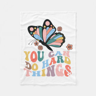 Terug naar school, je kunt moeilijke dingen doen  fleece deken