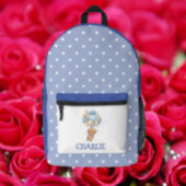 Terug naar school Jongen Beer thema Gedrukte rugza Bedrukte Rugzak