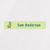 Terug naar school jongens dinosaurus kindernaam labels (Design 1)