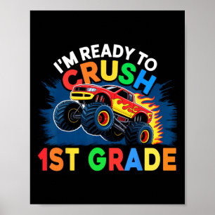 Terug naar school jongens eerste dag van de 1e kla poster