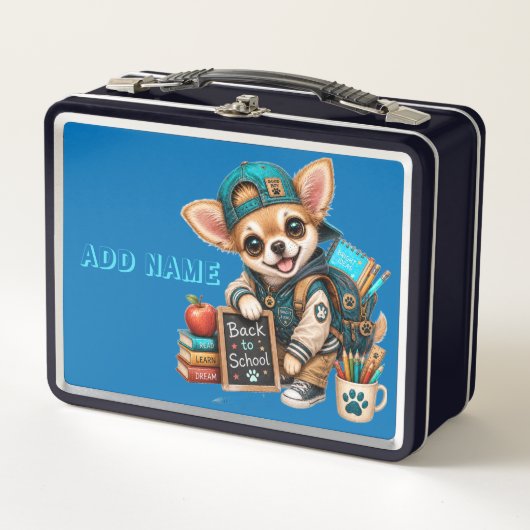 Terug naar school jongetje Pup (turquoise) (Voorkant)