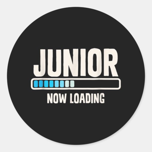 Terug naar school junior 11e klas nu ronde sticker (Voorkant)