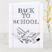 Terug naar school kaart (Gele Bloem)