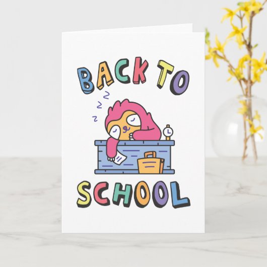 Terug naar school kaart (Gele Bloem)