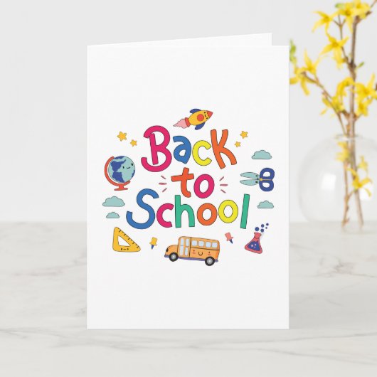 Terug naar school kaart (Gele Bloem)