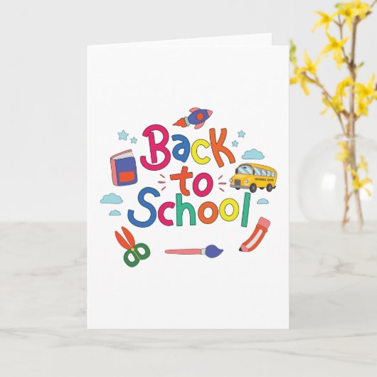 Terug naar school kaart (Gele Bloem)