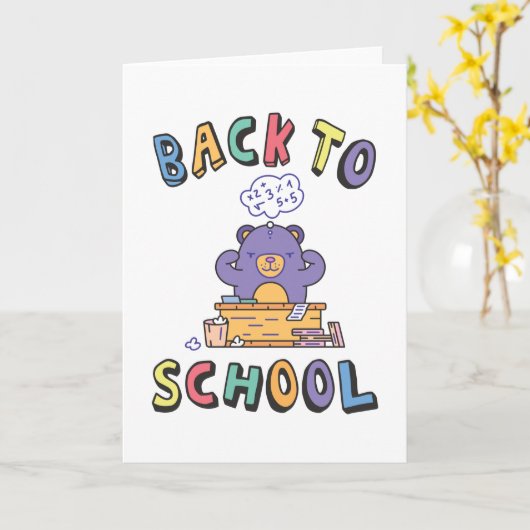 Terug naar school kaart (Gele Bloem)