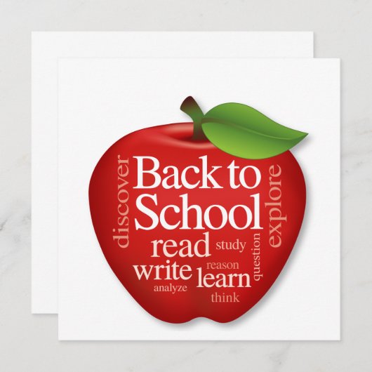 Terug naar School Kaart (Voorkant / Achterkant)