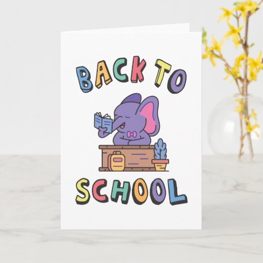 Terug naar school kaart (Gele Bloem)