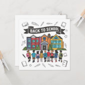 terug naar school kaart (Voorkant / Achterkant in situ)