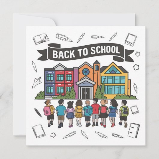 terug naar school kaart (Voorkant)