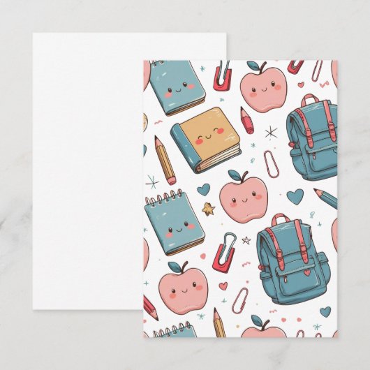 Terug naar School Kaart (Voorkant / Achterkant)