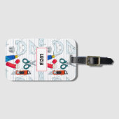 Terug naar school karakters bagagelabel (Voorkant (horizontaal))