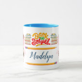 Terug naar school kat dragen rugzak gepersonalisee mok (Midden)