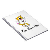 Terug naar school Kat Leraar Custom Notitieboek (Rechterzijde)