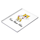 Terug naar school Kat Leraar Custom Notitieboek (Linkerzijde)