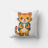 Terug naar school Kat - no10 Kussen (Voorkant)