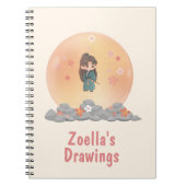 Terug naar school Kawaii Anime Stijl Notitieboek (Voorkant)