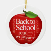 Terug naar School Keramisch Ornament (Voorkant)