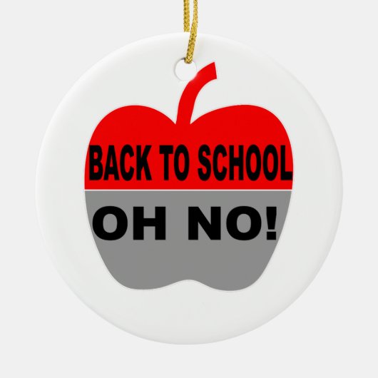 Terug naar school keramisch ornament (Voorkant)