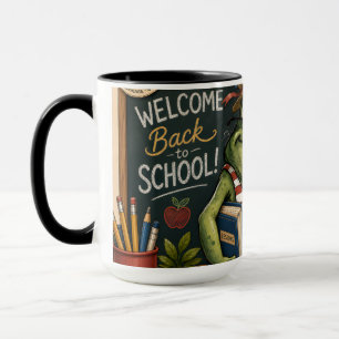 Terug naar school kikker PNG, Leraar klasdecoratie Mok