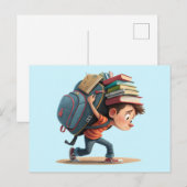 Terug naar school kind briefkaart (Voorkant / Achterkant)