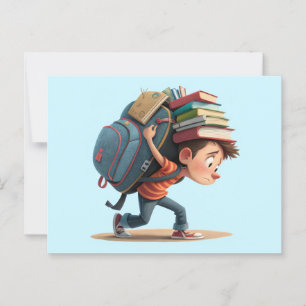 Terug naar school kind briefkaart