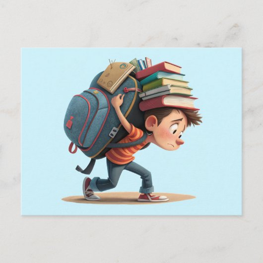 Terug naar school kind briefkaart (Voorkant)