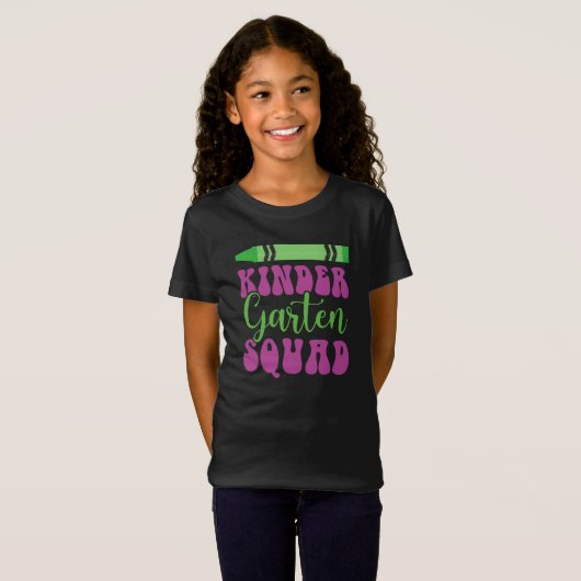 Terug naar School Kinder Kleuterschool Squad T-shi T-shirt (Voorkant volledig)