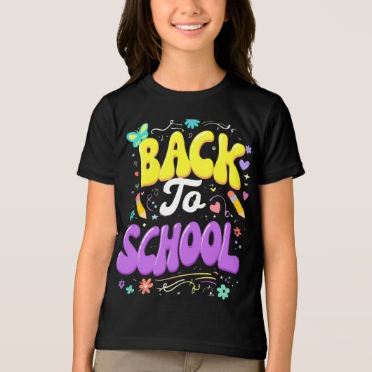 Terug naar school Kinder T-shirt – Schattige & kle (Voorkant)