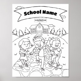 Terug naar school Kinder Terug naar school kunst k Poster